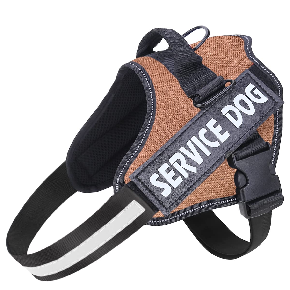 Service Dog Harness No Pull Easy On/Off Pet Vest with 3M Reflective & Breathable Design - Adjustable Nylon Handle Harness for Small Medium Large Dogs - Perfect for Training, Walking & Outdoor Adventures