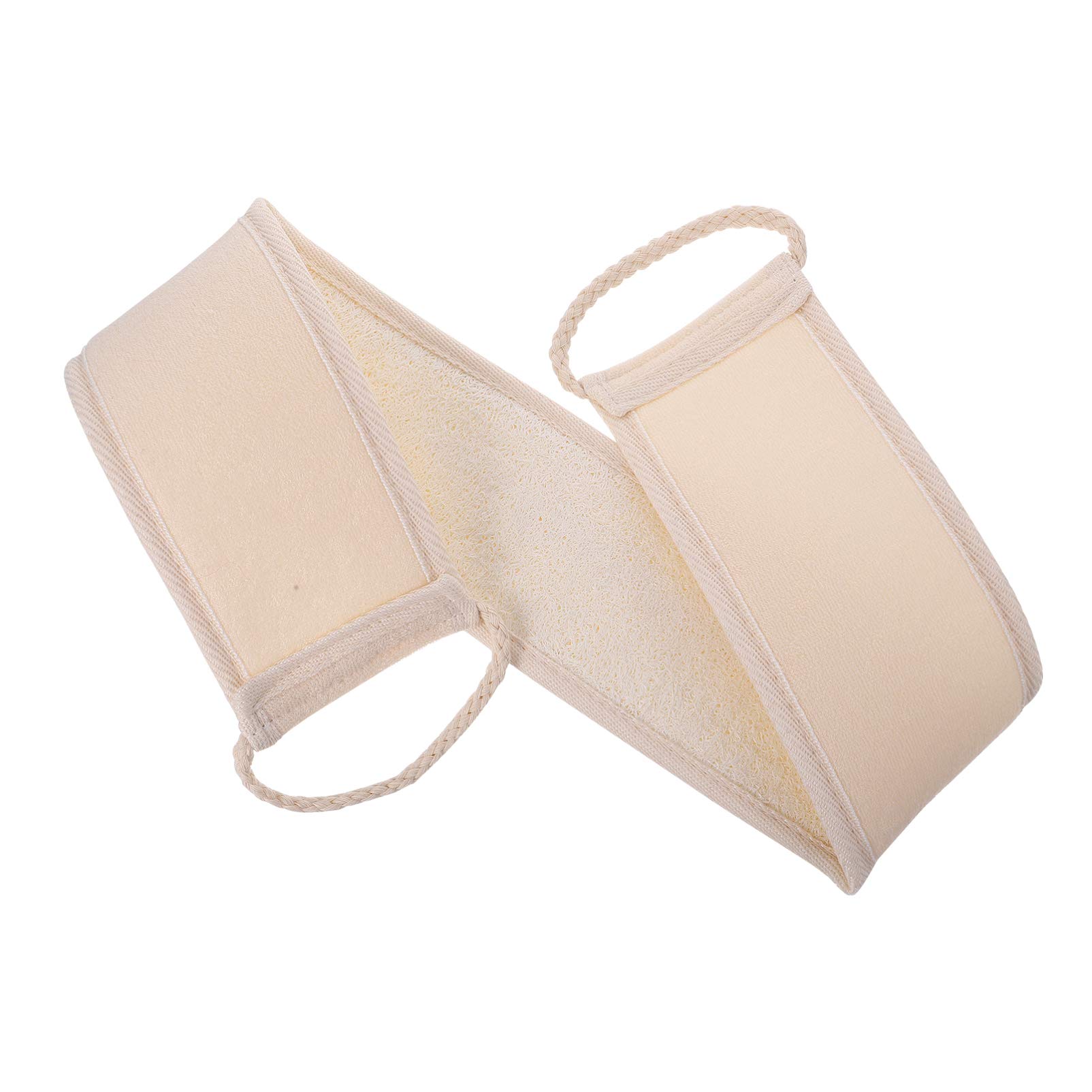 Natural Exfoliating Loofah Back Scrubber - 2 Pack Long Strap Body Shower Sponge for Deep Cleansing & Skin Renewal | Perfect for Back Exfoliation, Shower & Bath Use