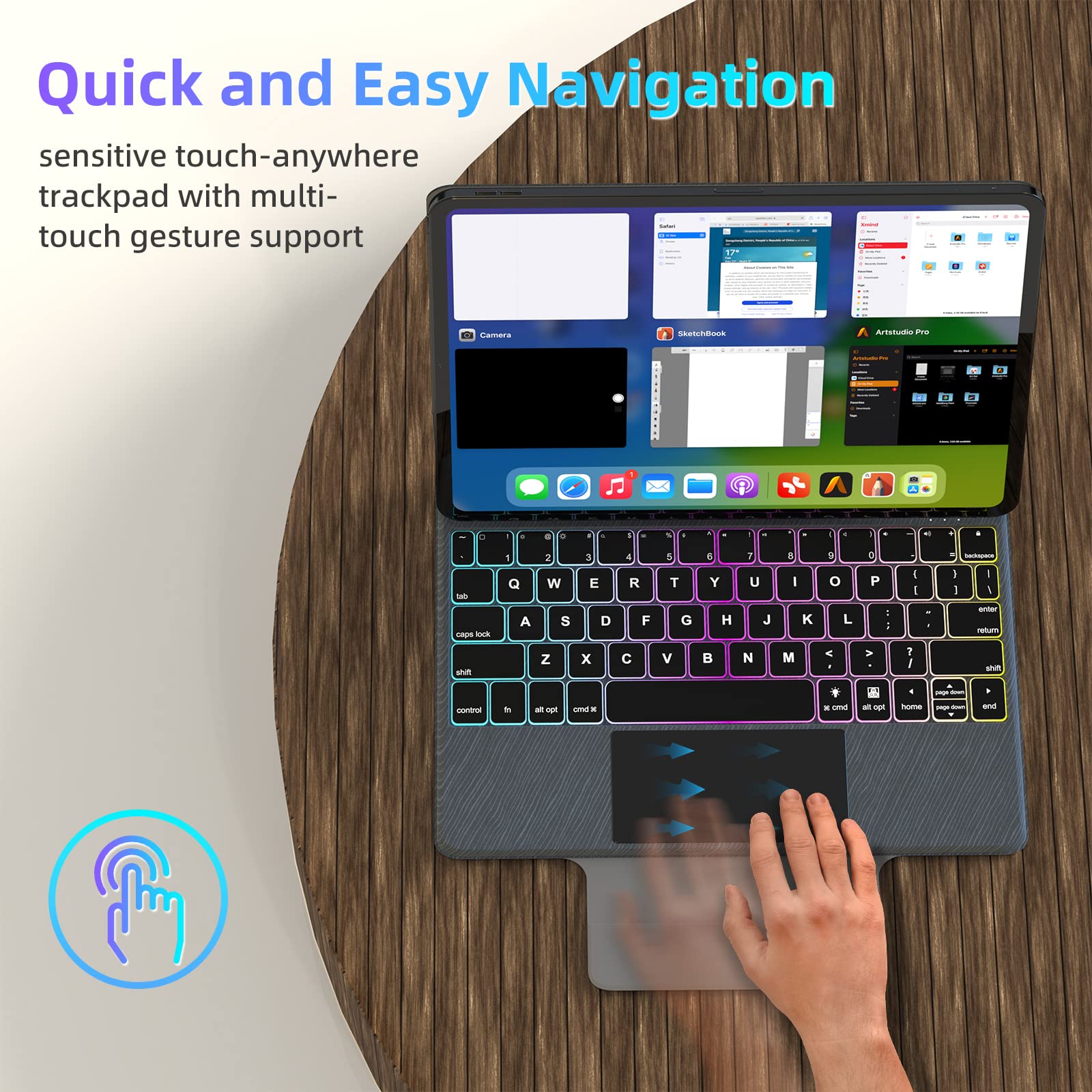 UOGIC Magic Keyboard Case for iPad Pro 11