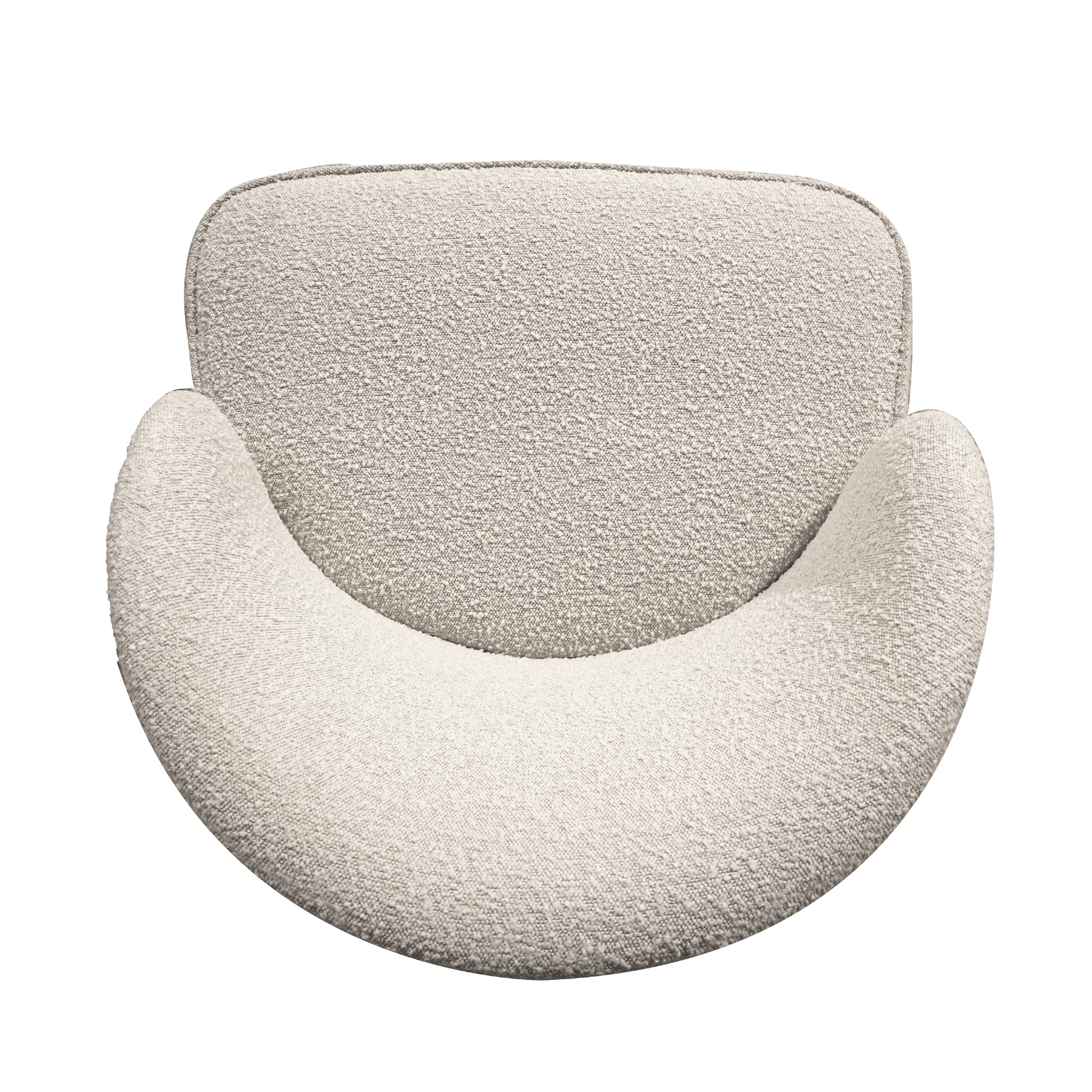 Luxury Cocoon Ivory Boucle Chair - Modern Accent Chair for Living Room, Bedroom, or Office - Soft & Comfortable Upholstered Seating for Home Decor