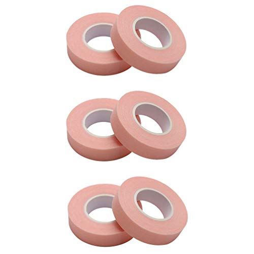 Lurrose 6 Rolls Eyelash Extension Tape - Hypoallergenic Lash Adhesive Tape for Professional Eyelash Isolation, Pink Beauty Supplies - Perfect for Salon, Spa & Home Use