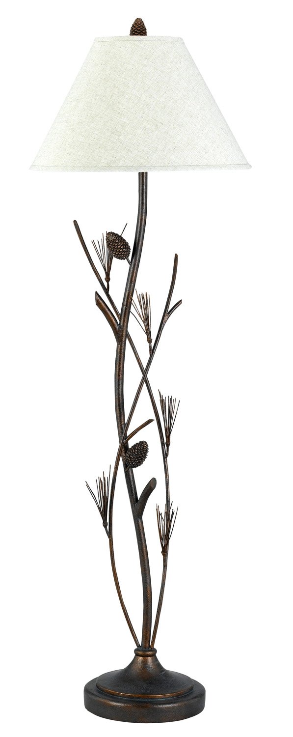 Cal Lighting BO-961FL Rustic Pine Twig Iron Floor Lamp - 60