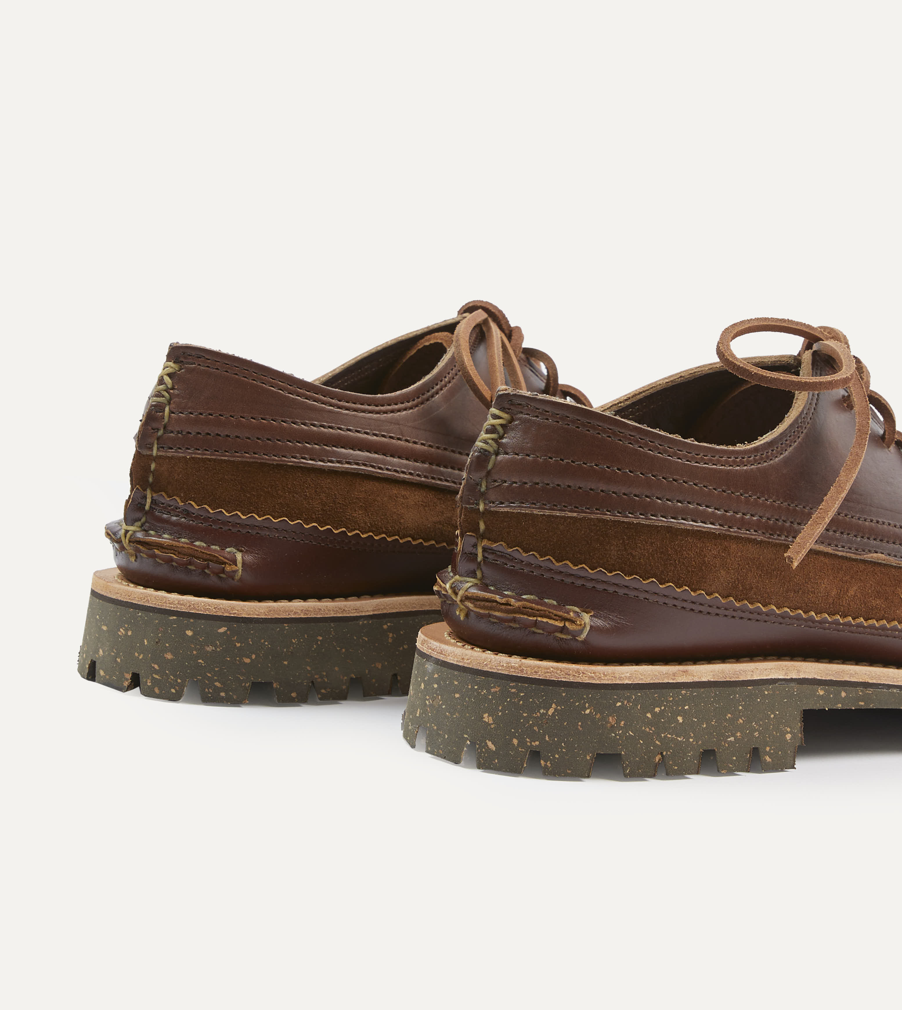 Yuketen Brown Leather Maine Guide Oxford Shoes for Men - Classic Casual & Outdoor Walking - Perfect for Hiking, Travel, and Everyday Wear