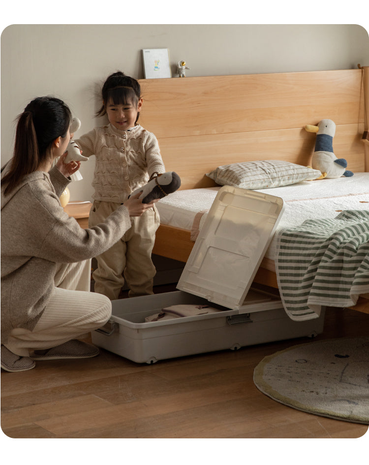 Solid Wood Kids Bed - Beech or Oak Frame - Soft Single Bed for Toddlers & Children - Perfect for Bedrooms, Daycare, or Guest Rooms