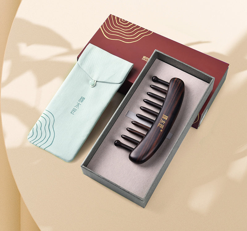 Premium Rosewood Massage Comb for Hair & Scalp Care - Relaxing Head Massager for Stress Relief & Improved Blood Circulation - Perfect for Home, Salon & Spa Use
