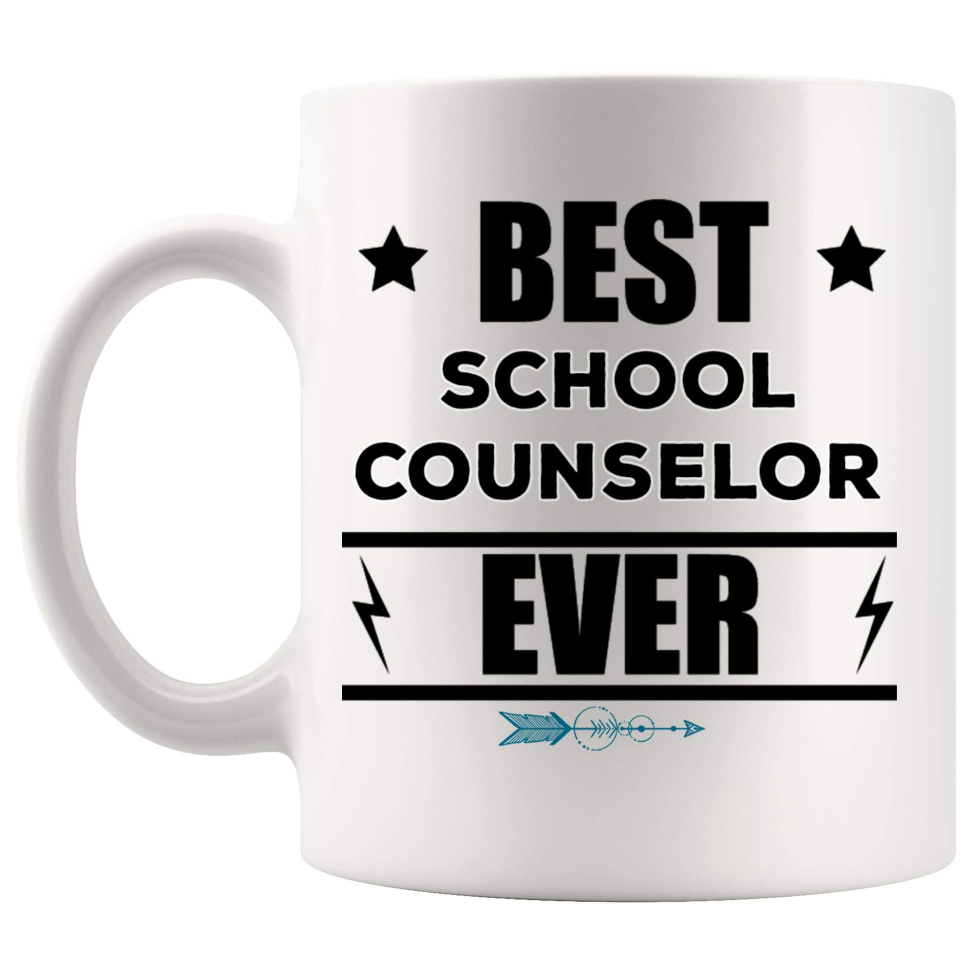Best Greatest School Counselor Ever Mug - Inspirational Coffee Cup for Advisors, Mentors & Teachers - Perfect Gift for Men, Women & Coworkers - Ideal for Office, Classroom & Home Use