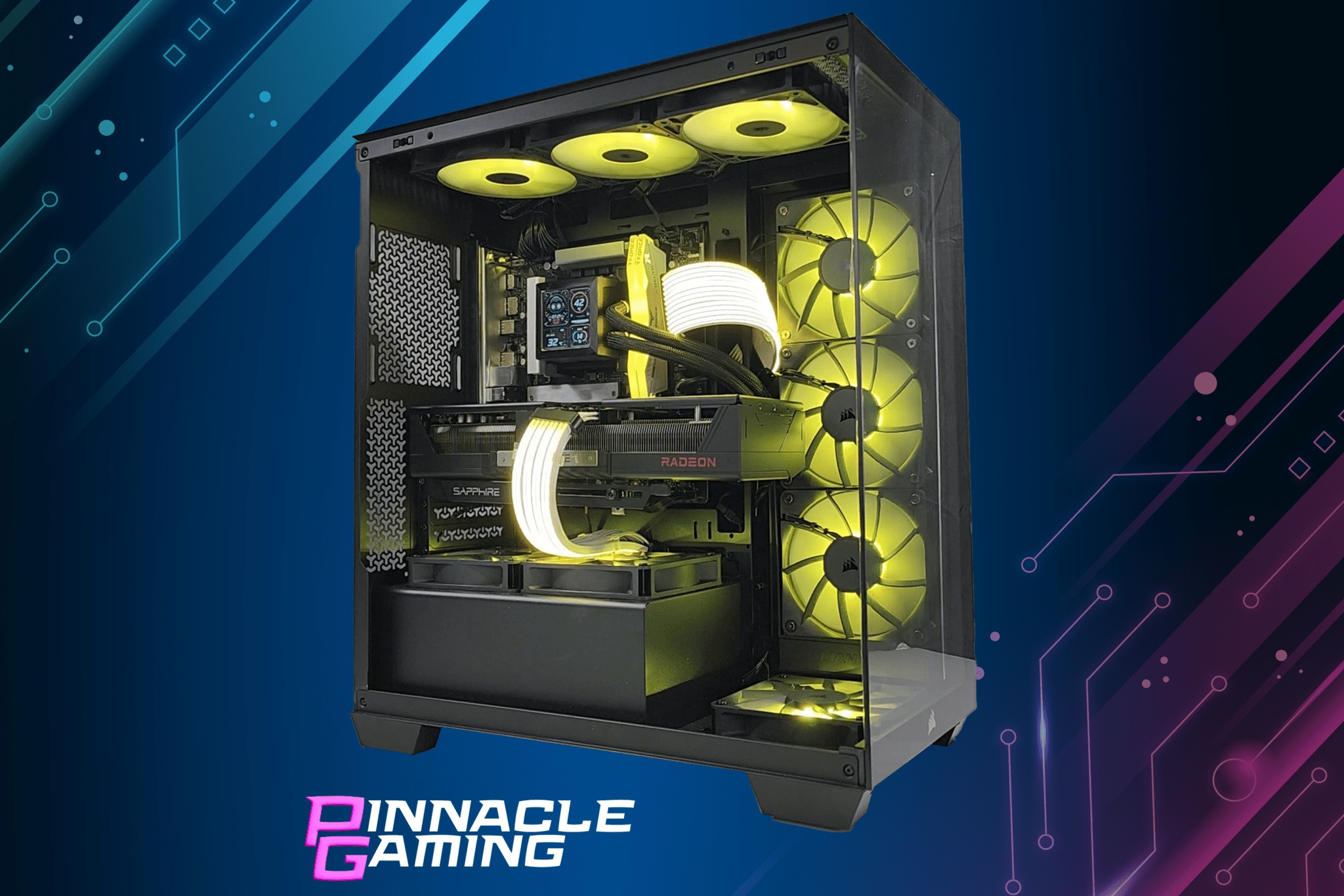 Custom Gaming Desktop PC - Corsair & Lian Li Case, AMD Ryzen 5, RTX 5060, 1TB SSD, 64GB RAM, WiFi 6 - Ultimate Gaming Setup for Esports & 4K Gaming