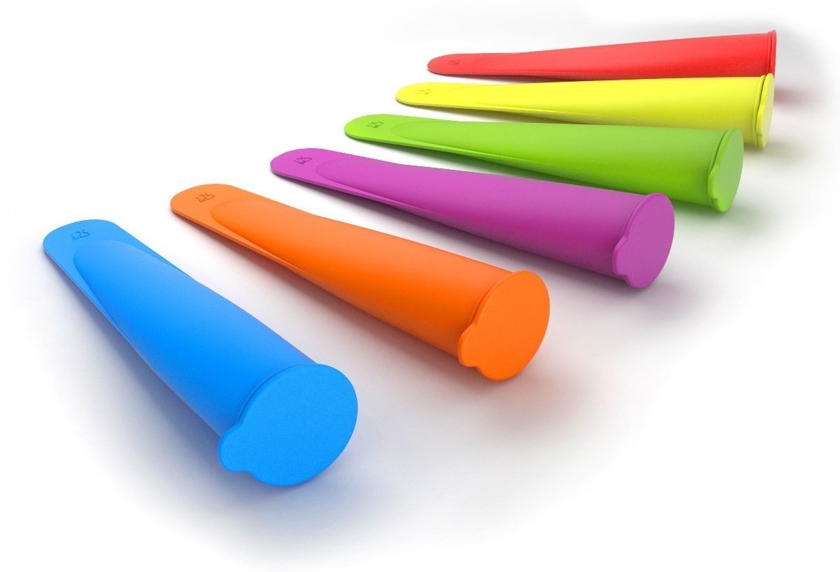 Best Silicone Ice Pop Maker Molds - Set of 6 Reusable Popsicle Molds for Homemade Frozen Treats - Perfect for Summer Parties, Kids Snacks & Healthy Desserts
