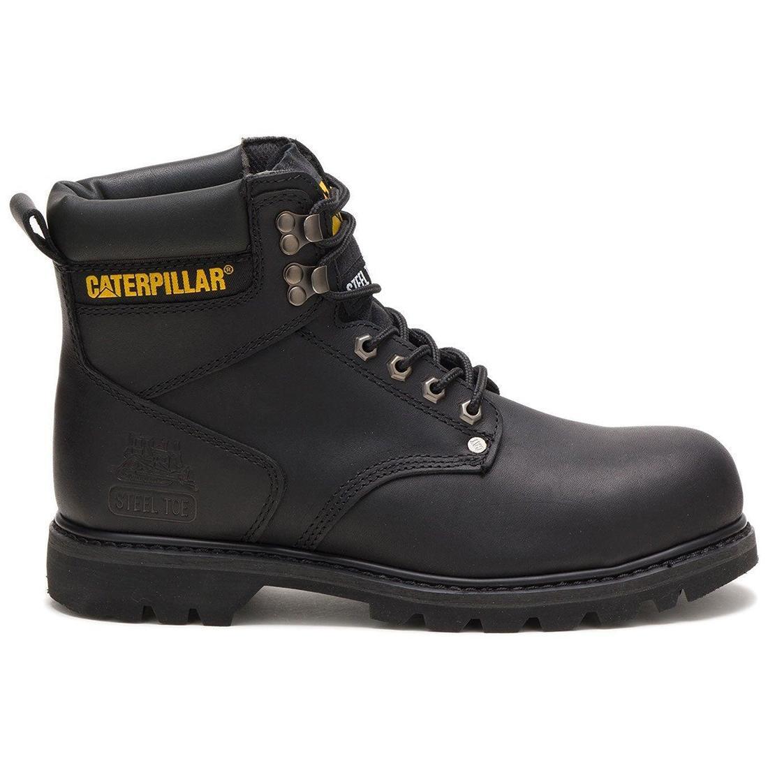 Steel Toe Work Boots for Men - Black Safety Shoes for Construction & Industrial Work - Durable & Comfortable for Long Shifts
