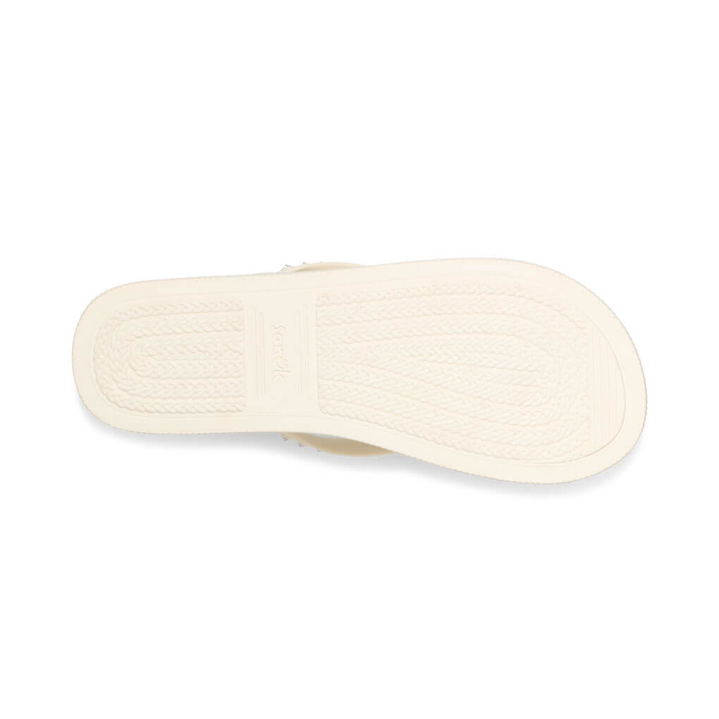 Sanuk Women's Funshine Gem Sandals - Comfortable White Beach Sandals for Summer | Casual Walking, Vacation & Outdoor Activities