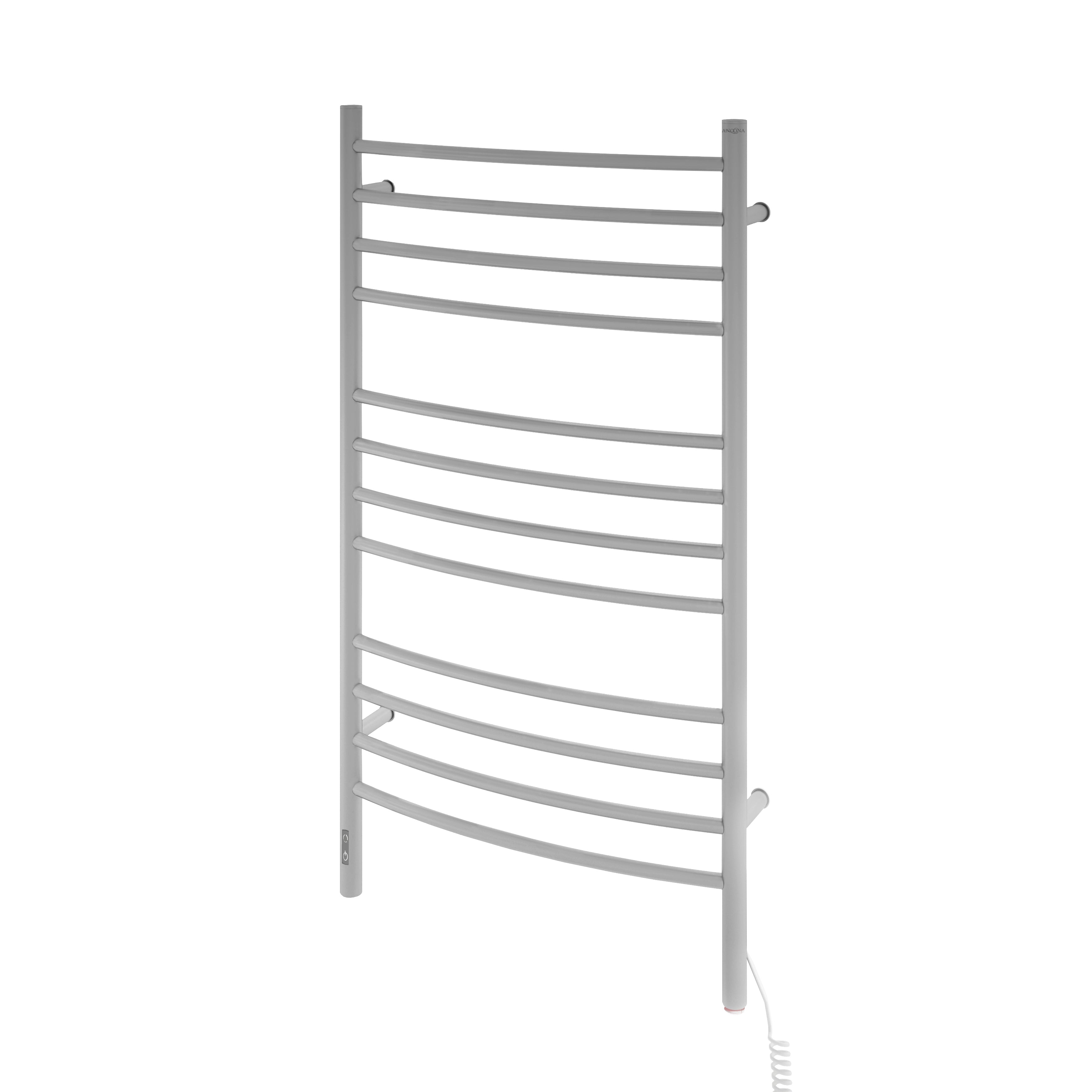 12 Bar Dual Wall Mount Towel Warmer with Integrated Timer - Brushed Stainless Steel - Perfect for Bathrooms, Spas & Luxury Hotels