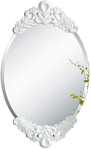 MYERZI Frameless Bathroom Makeup Mirror - Fog Resistant, Waterproof, Wall Mounted Oval Mirror for Vanity, Dressing Room & Porch (White, Square/Circle Options) - Perfect for Home Decor & Personal Grooming