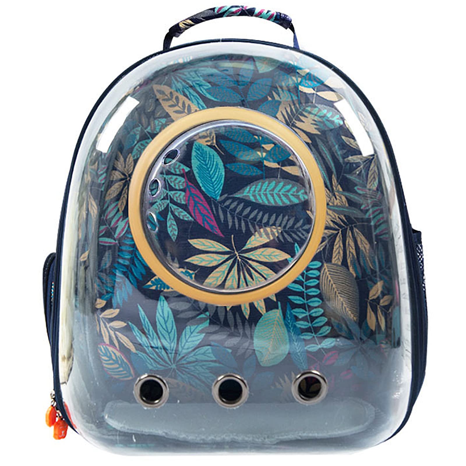 Space Capsule Cat Backpack - Transparent Pet Carrier for Cats, Puppies & Rabbits | Airline Approved, Breathable Design | Perfect for Travel, Hiking, Walking & Outdoor Adventures (17x13x10 Inches) | Great for Vet Visits, Shopping Trips & Daily Commutes