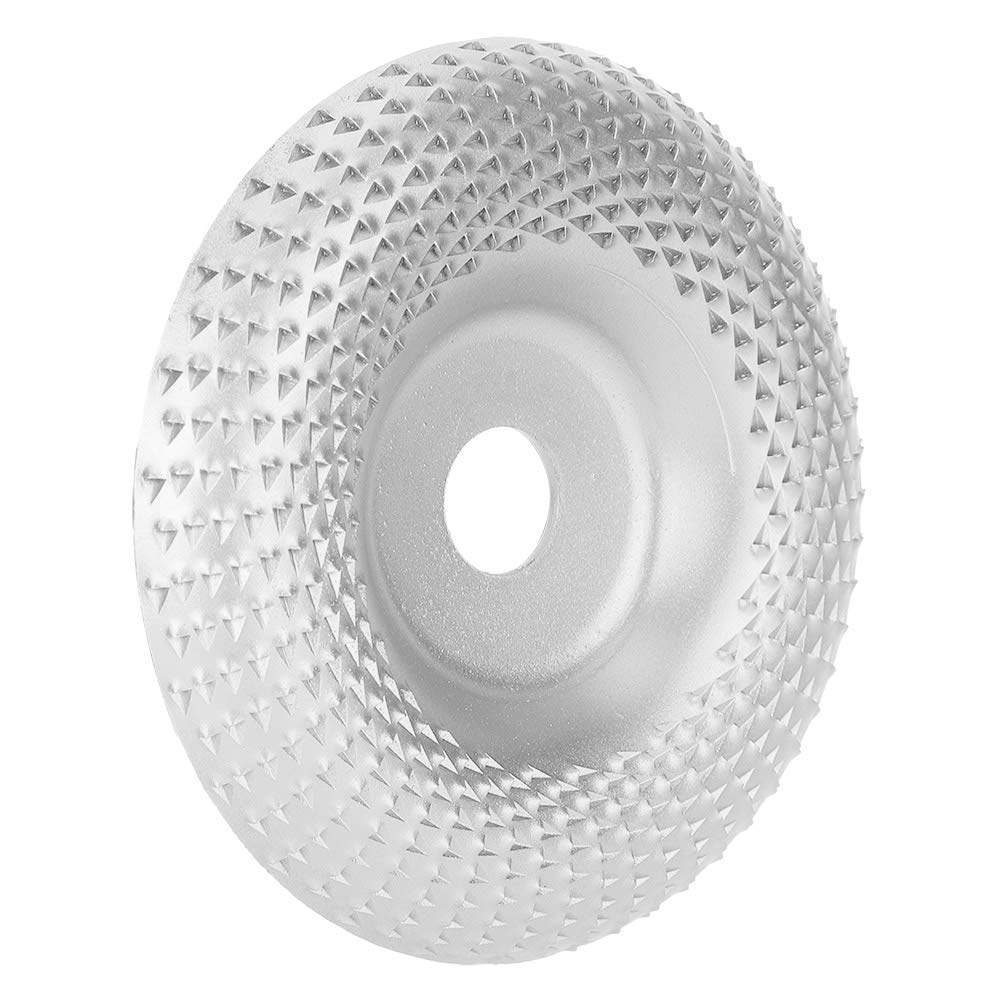 Extreme Shaping Disc Woodworking Angle Grinder Attachment - Grinding Wheel for Wood, Concrete, Brick & Paint Removal - Perfect for DIY Projects, Carpentry & Construction Work (Silver E1-532)