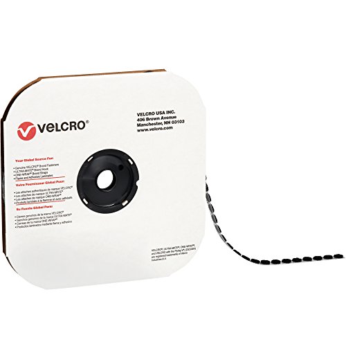 Velcro Tape Dots 7/8 Inch Black - 900 Loop Fasteners per Pack for Home Office Use | DIY Crafts, Cable Management, Wall Hanging & Organization