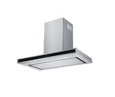 Ellane EH 2880 90cm Touch Control Stainless Steel Range Hood & EB 338SV 76cm 3-Burner Stainless Steel Gas Cooktop - Modern Kitchen Ventilation System for Home Cooking, Grilling, and Frying