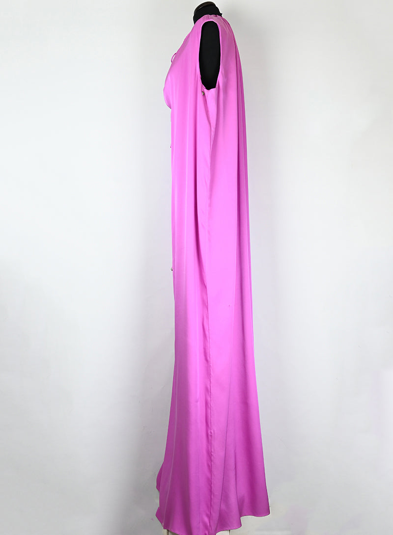 Balenciaga Purple Silk Long Dress Size 40 - Elegant Evening Gown for Parties & Special Occasions