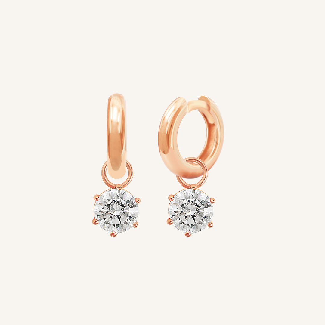 Grace Charm Hoops - Elegant Dainty Gold Hoop Earrings for Women, Hypoallergenic & Lightweight - Perfect for Everyday Wear, Office & Date Night