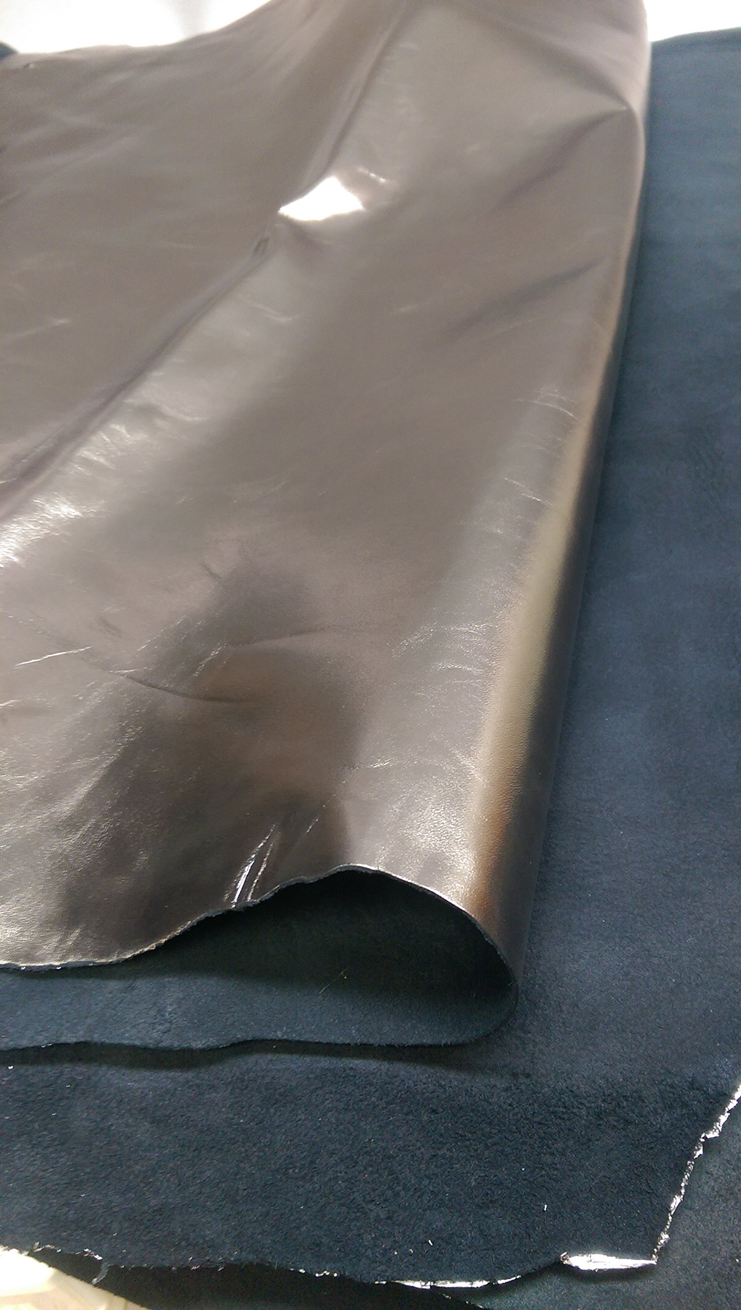 Premium Genuine Cowhide Leather Hide (16-20 sq.ft Full Skin) - NAT Leathers Pewter Foil Metallic Smooth for Handbag Straps, Upholstery & Shoe Making - Ideal for DIY Crafts, Furniture Repair and Fashion Accessories
