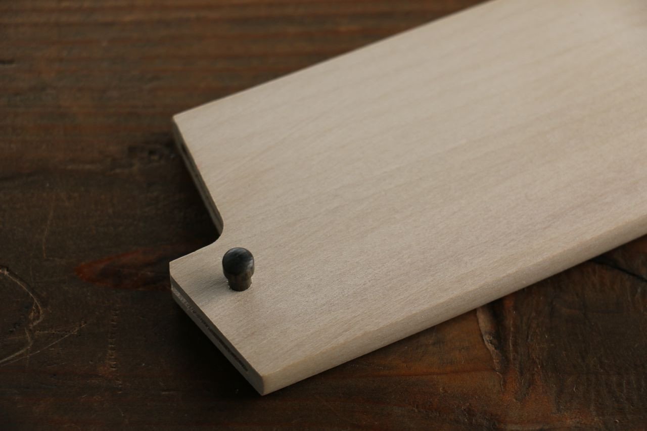 Premium Magnolia Saya Sheath for 165mm Santoku Knife - Handcrafted Plywood Pin & Nashiji Finish | Perfect for Japanese Kitchen Knives, Home Chefs & Gift Giving