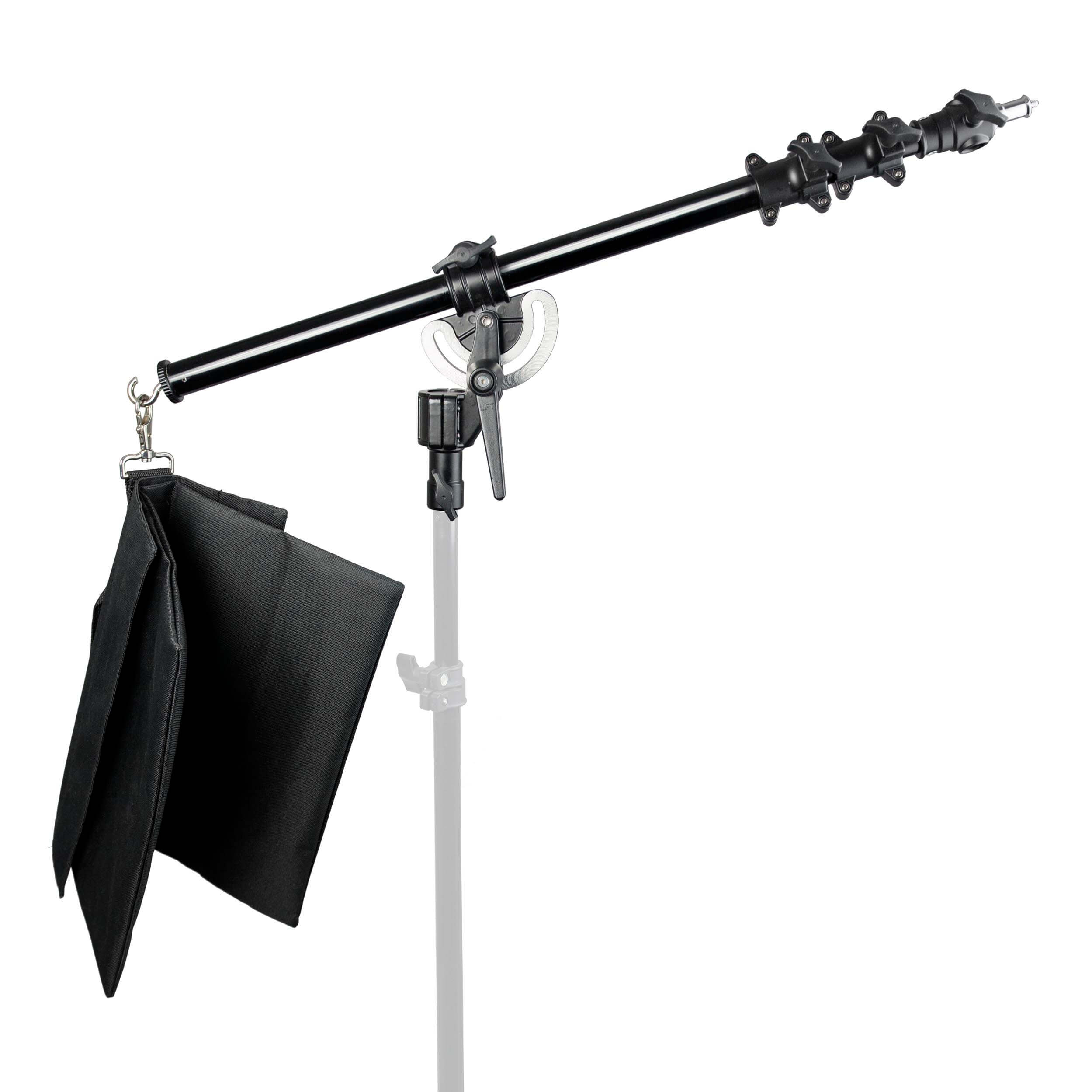 160cm Portable Metal Hinge Mini Boom Arm with Weight Bag - Perfect for Podcasting, Streaming, and Studio Microphone Setup