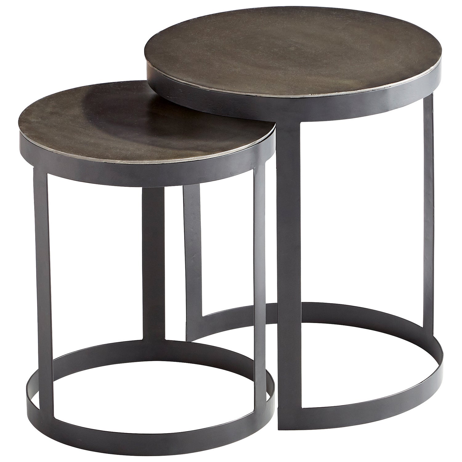 Cyan Design 10734 Monocroma Side Table - Silver & Black Accent Table for Living Room, Bedroom, or Office Decor