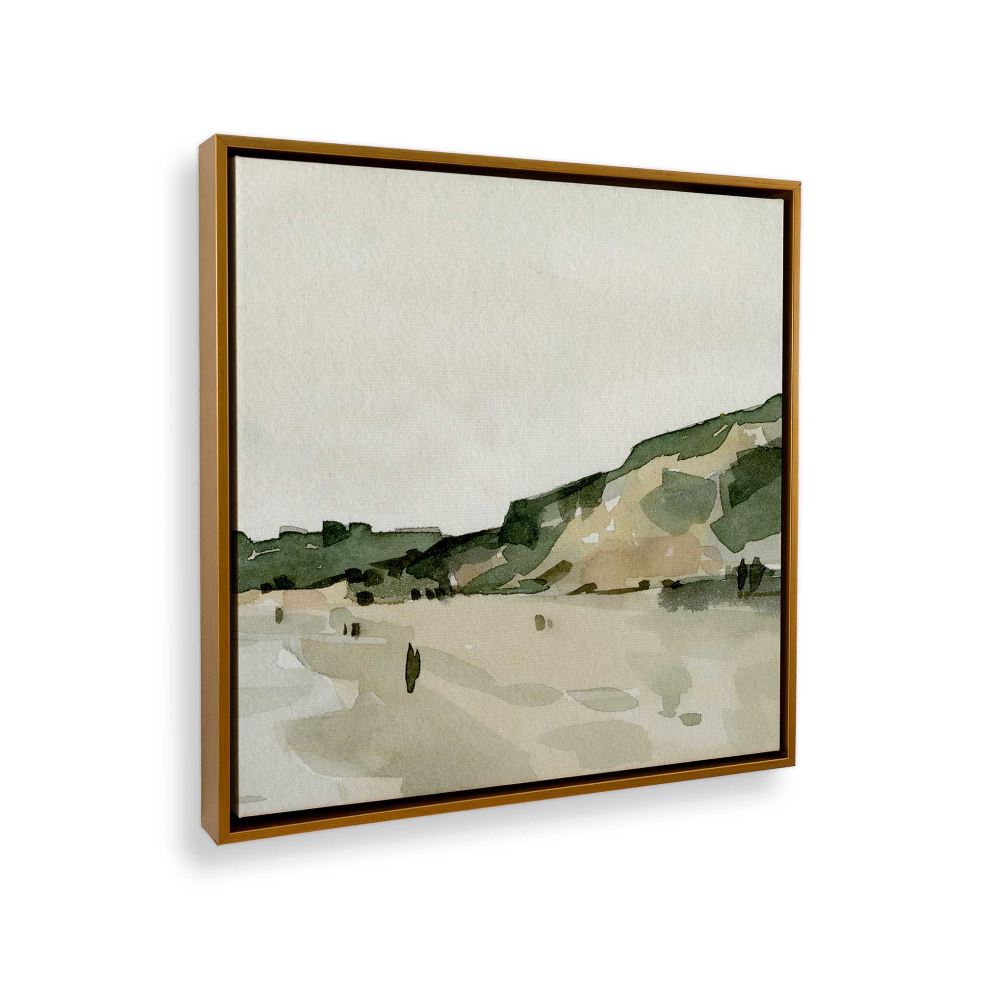 Gentle Waves and Rising Cliffs Canvas Wall Art Print - Coastal Beach Decor for Living Room, Bedroom & Office