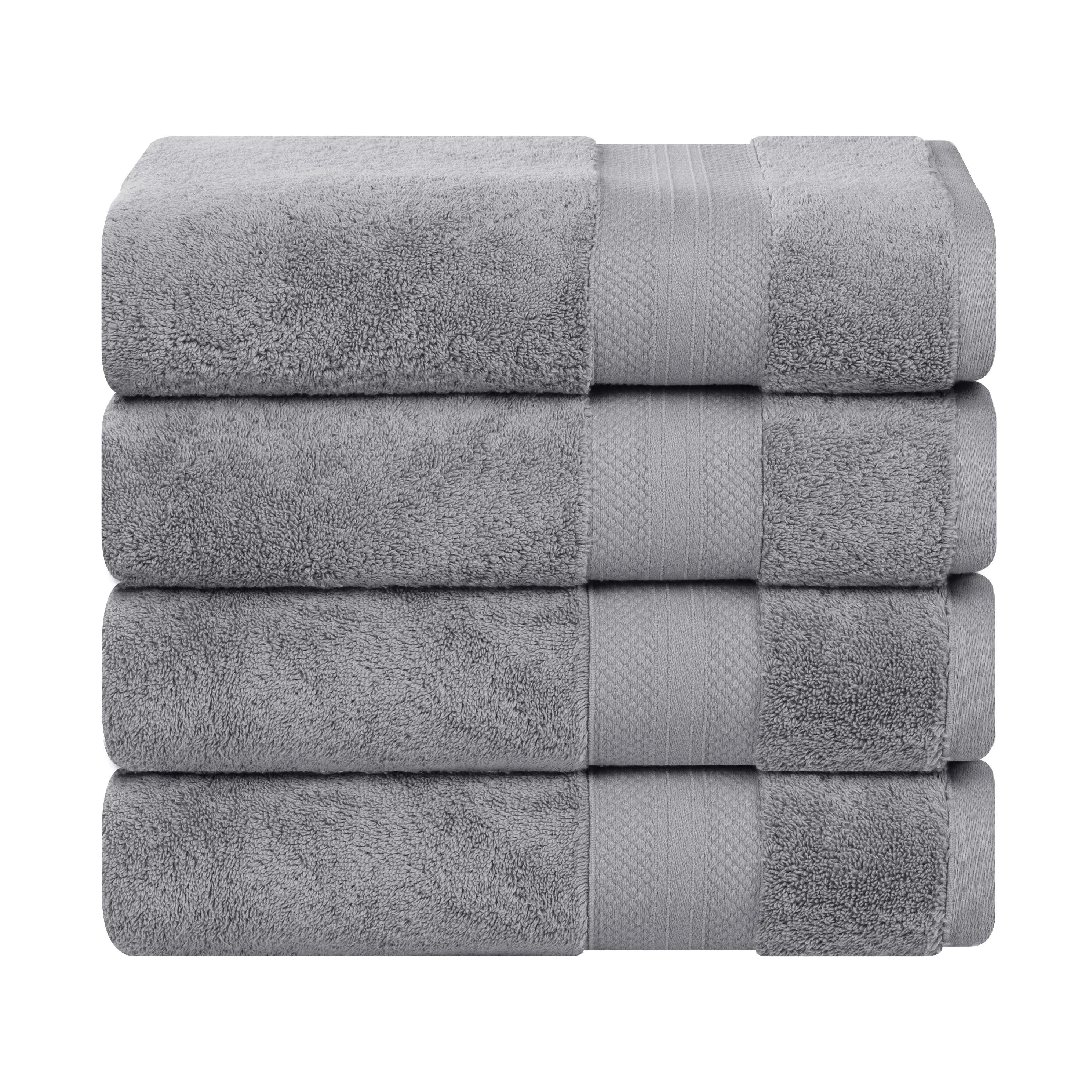 Premium Aria Turkish Cotton Bath Towels - Ultra Soft & Absorbent 4-Piece Set for Spa, Bathroom & Beach Use