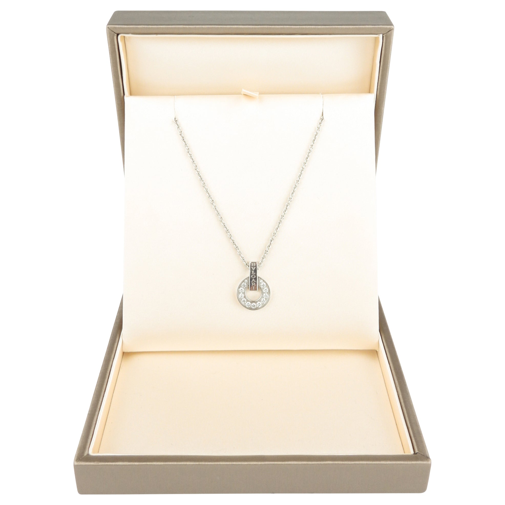 Bvlgari 18k White Gold Diamond Bvlgari Bvlgari Necklace for Women - Luxury Jewelry Gift for Anniversary, Wedding & Special Occasions