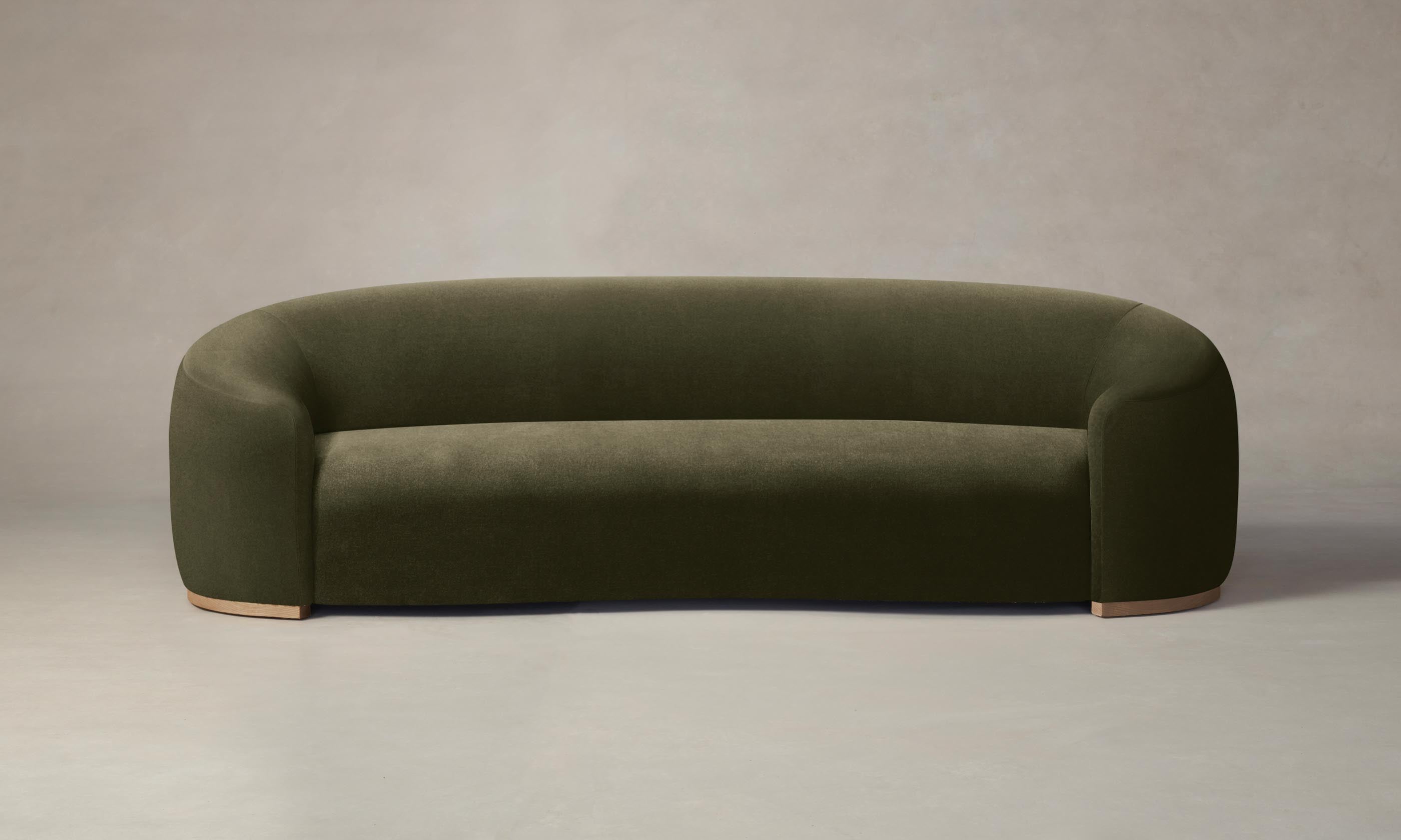 Luxury Mohair Moss Chelsea Sofa - Modern Velvet Upholstered Living Room Couch for Cozy Home & Office Decor
