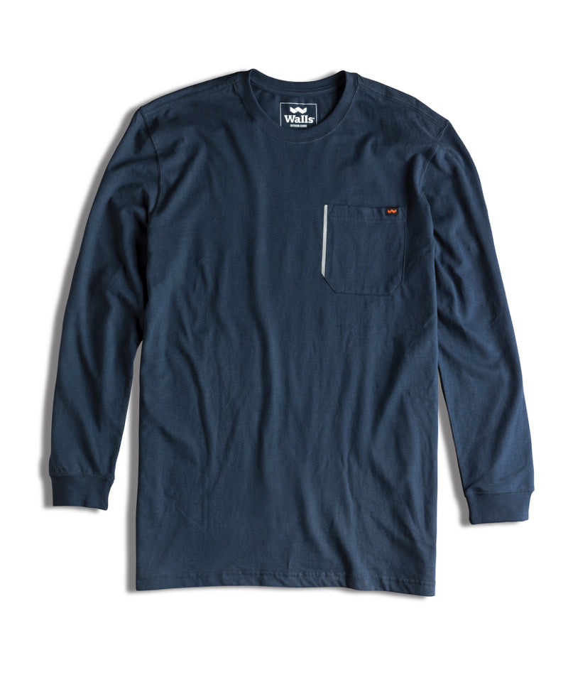 Walls Men's Heavy Lifter Long Sleeve Work Shirt YL879 - Durable Cotton Workwear for Construction & Outdoor Labor - Ideal for Job Sites, Landscaping & Tough Work Environments
