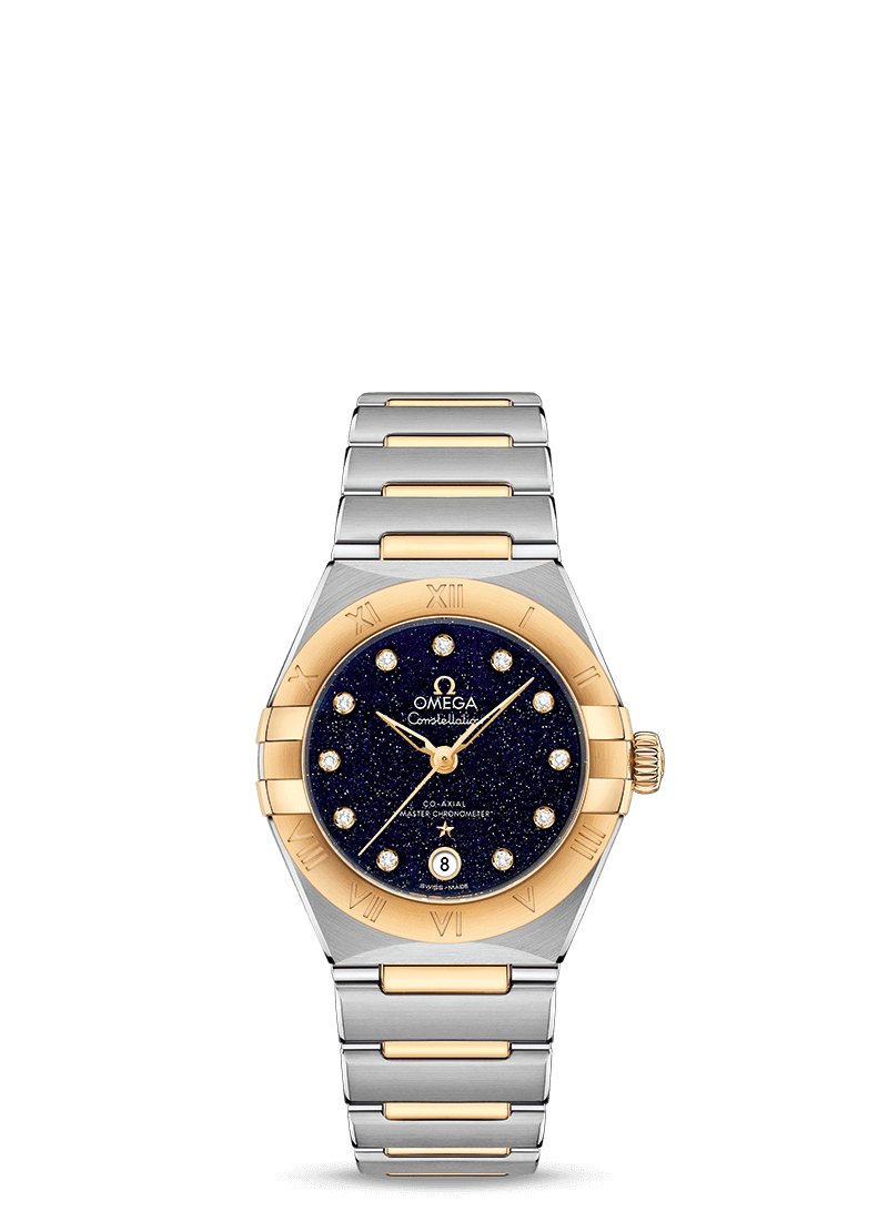 Omega Constellation Co-Axial Master Chronometer Ladies Watch - Stainless Steel & Yellow Gold with Diamonds - Elegant Dress Watch for Women, Perfect for Business, Parties & Special Occasions