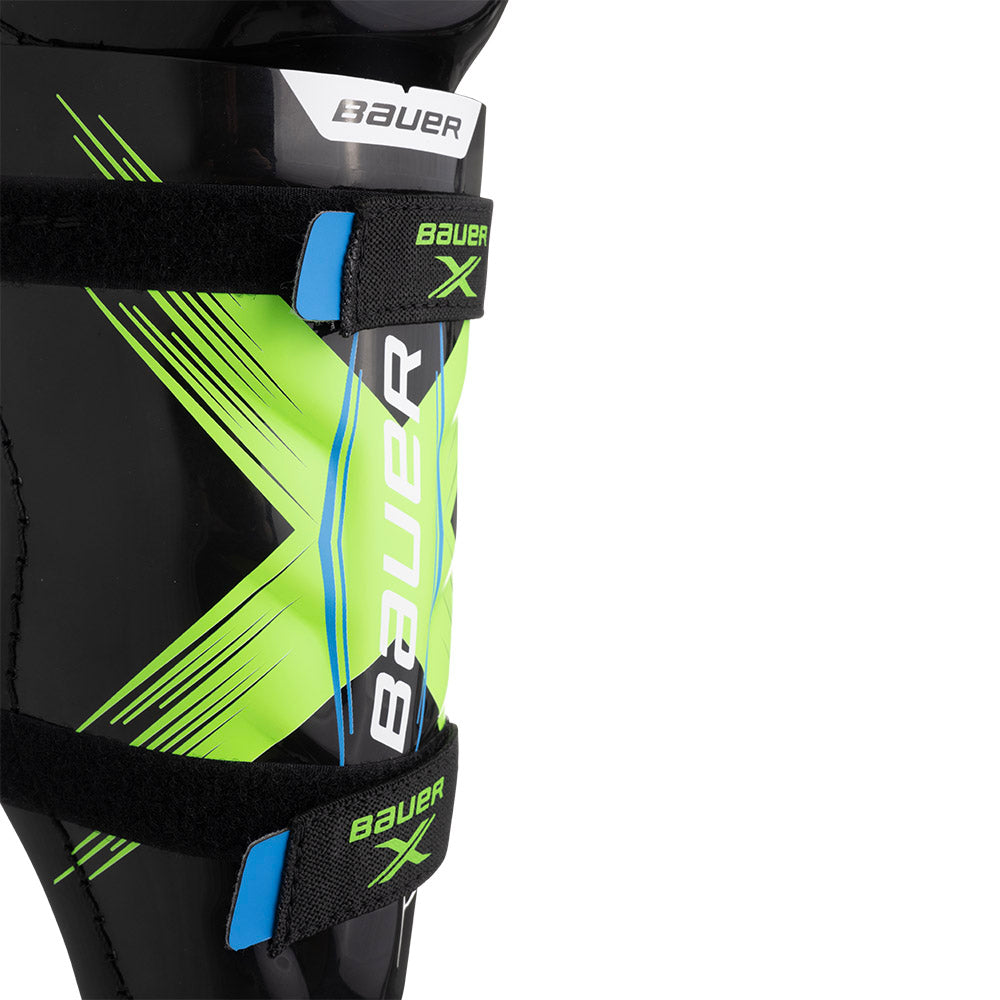 Bauer X 2024 Youth Ice Hockey Shin Guards - Protective Gear for Junior Players - Perfect for Practice & Games