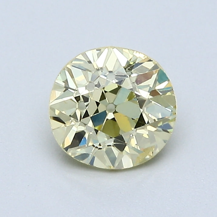 0.71 Carat Old European Cut Fancy Yellow Diamond SI2 Clarity - Vintage Engagement Ring, Wedding Jewelry & Anniversary Gift for Her