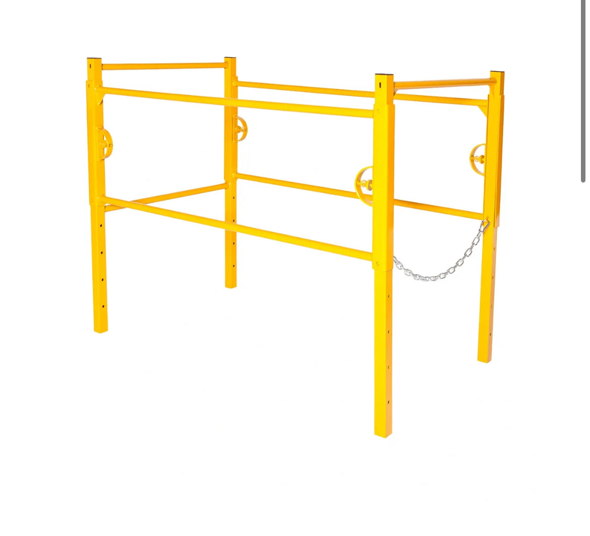 Basic Guardrail Kit (No Toeboards) - OSHA Compliant Fall Protection for Construction & Roofing - Perfect for Warehouse, Deck & Industrial Safety