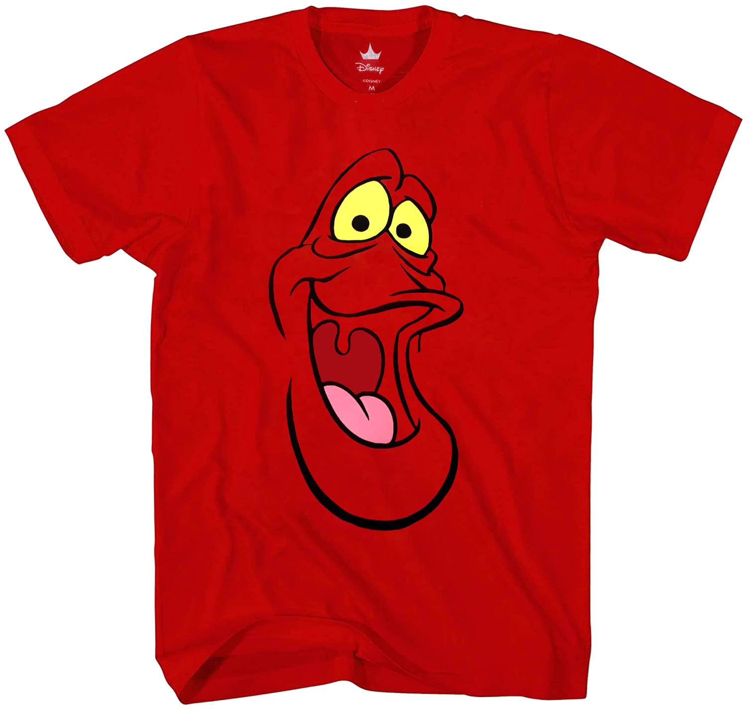 Little Mermaid Flounder & Sebastian Character Face Graphic T-Shirt - Disney Movie Inspired Casual Wear for Kids & Adults