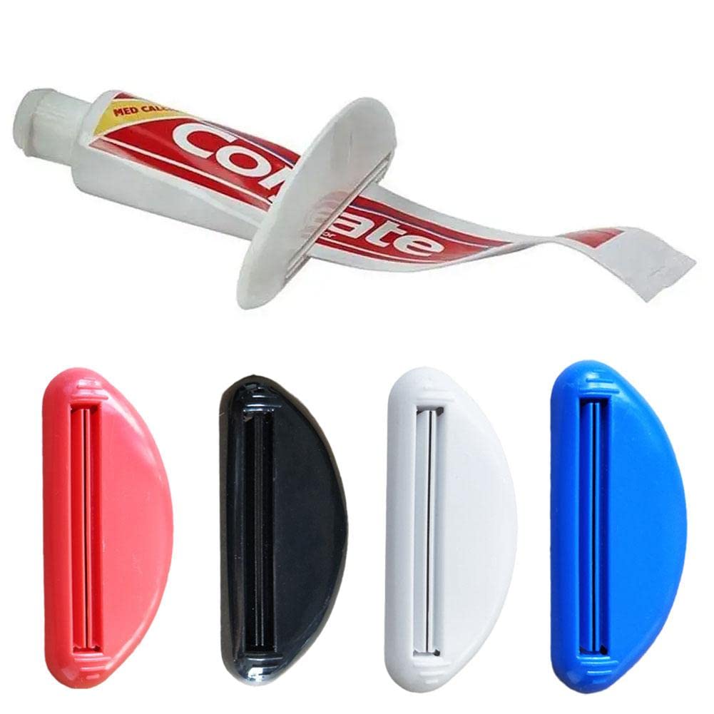 1PCS Plastic Toothpaste Tube Squeezer Dispenser - Efficient Rolling Press for Saving Toothpaste, Facial Cleanser, Creams & Paint | Perfect for Bathroom, Travel & Home Organization