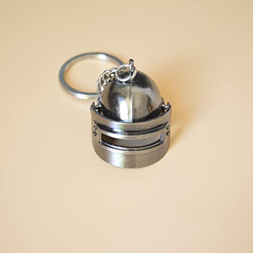 PUBG Chicken Dinner Keychain - 3D Helmet, 98K Sniper & Pan Pendant - Perfect for Peace Elite Fans & Gamers - Great Gift for Gaming Enthusiasts & Cosplay Accessories