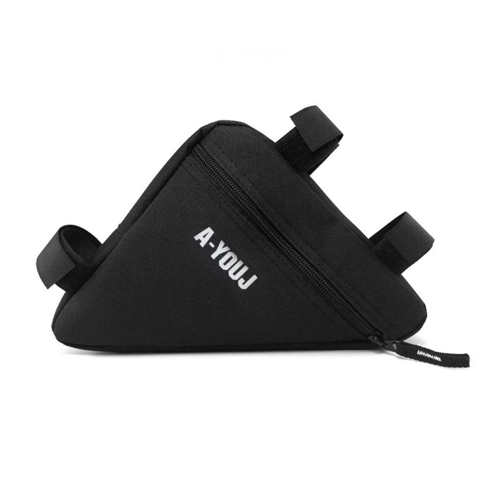 Joyshopping Waterproof Bicycle Frame Pouch - Triangle Front Saddle Tube Storage Bag for Cycling, Outdoor Sports & Commuting | Durable Black Bike Accessory for Phone, Keys & Essentials