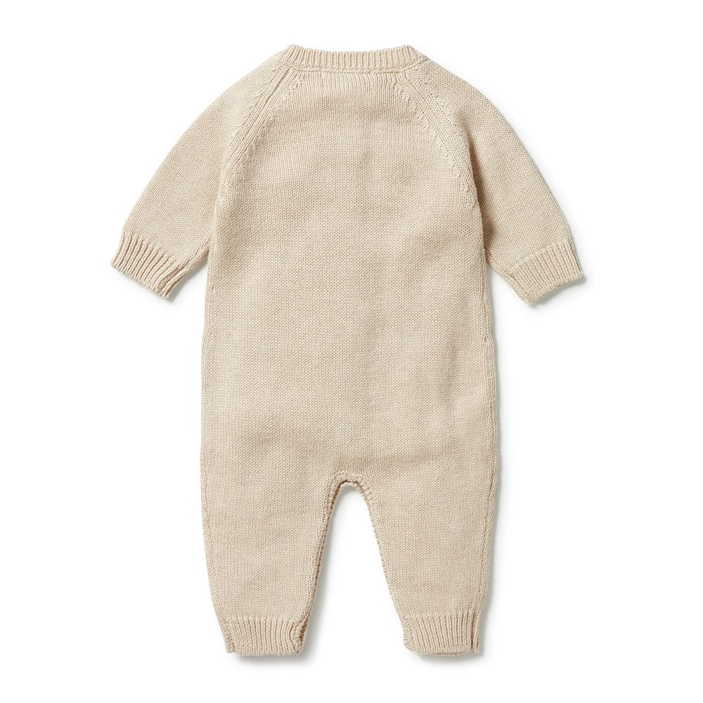 Baby Knitted Button Growsuit - Soft Cotton Romper for Newborns & Infants | Perfect for Playtime, Sleepwear & Photo Shoots
