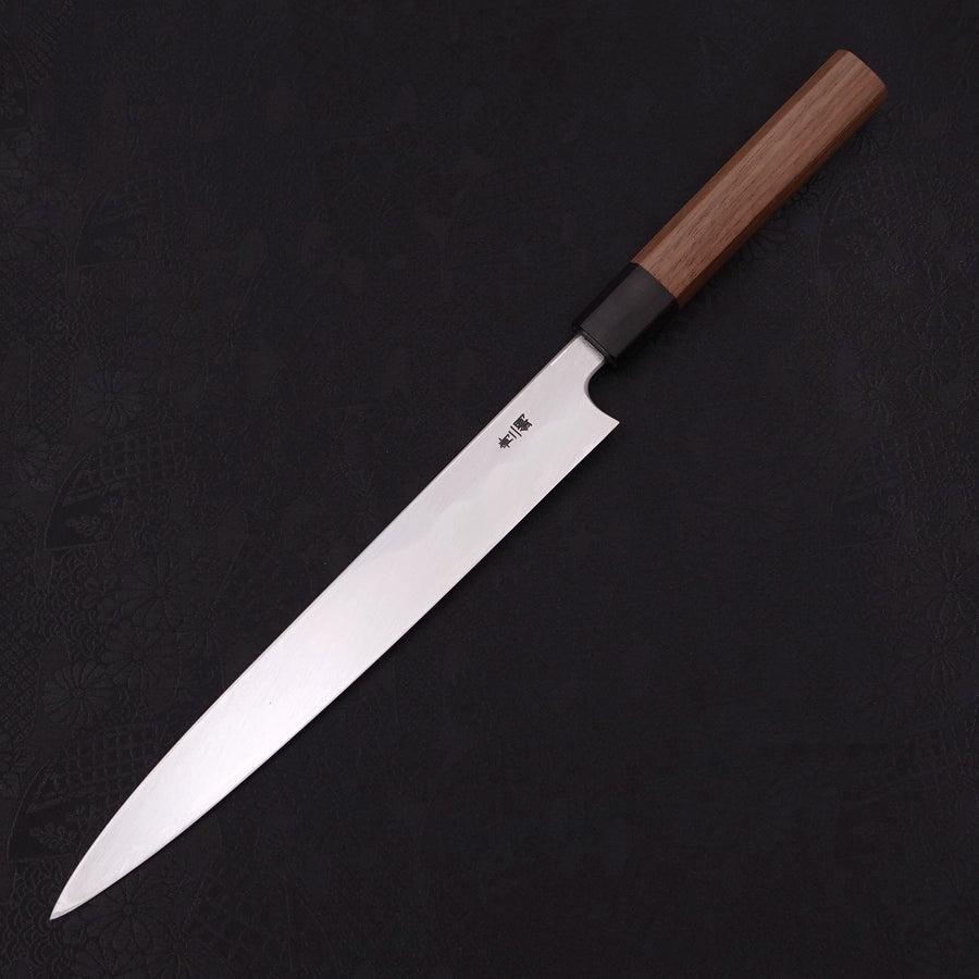 Premium Yanagiba Sushi Knife 240mm - High Carbon Blue Steel #2 with Kasumi Finish & Walnut Handle - Perfect for Sushi Chefs & Japanese Cuisine Lovers
