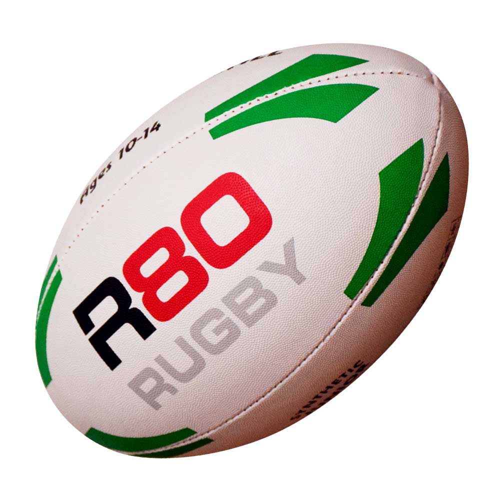 R80 Junior Rugby Balls - Size 4 Youth Rugby Ball for Kids Training & Match | Durable Rubber Rugby Ball for School Sports, Team Practice & Backyard Games