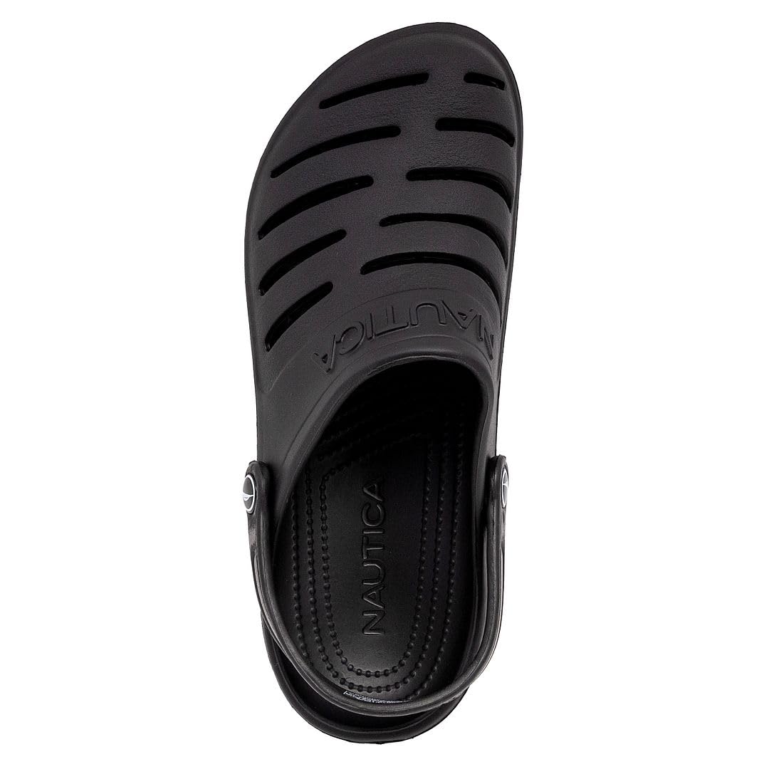 Nautica Men's Comfortable Slip-On Clogs - Adjustable Back Strap Athletic Sandals for Walking & Water Sports - Lightweight Breathable Outdoor Shoes for Beach, Pool & Casual Wear