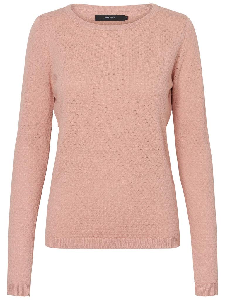 VERO MODA Women's VMcare Structure Long Sleeve O-Neck Blouse Jumper - Elegant Office Wear & Casual Outfits for Women