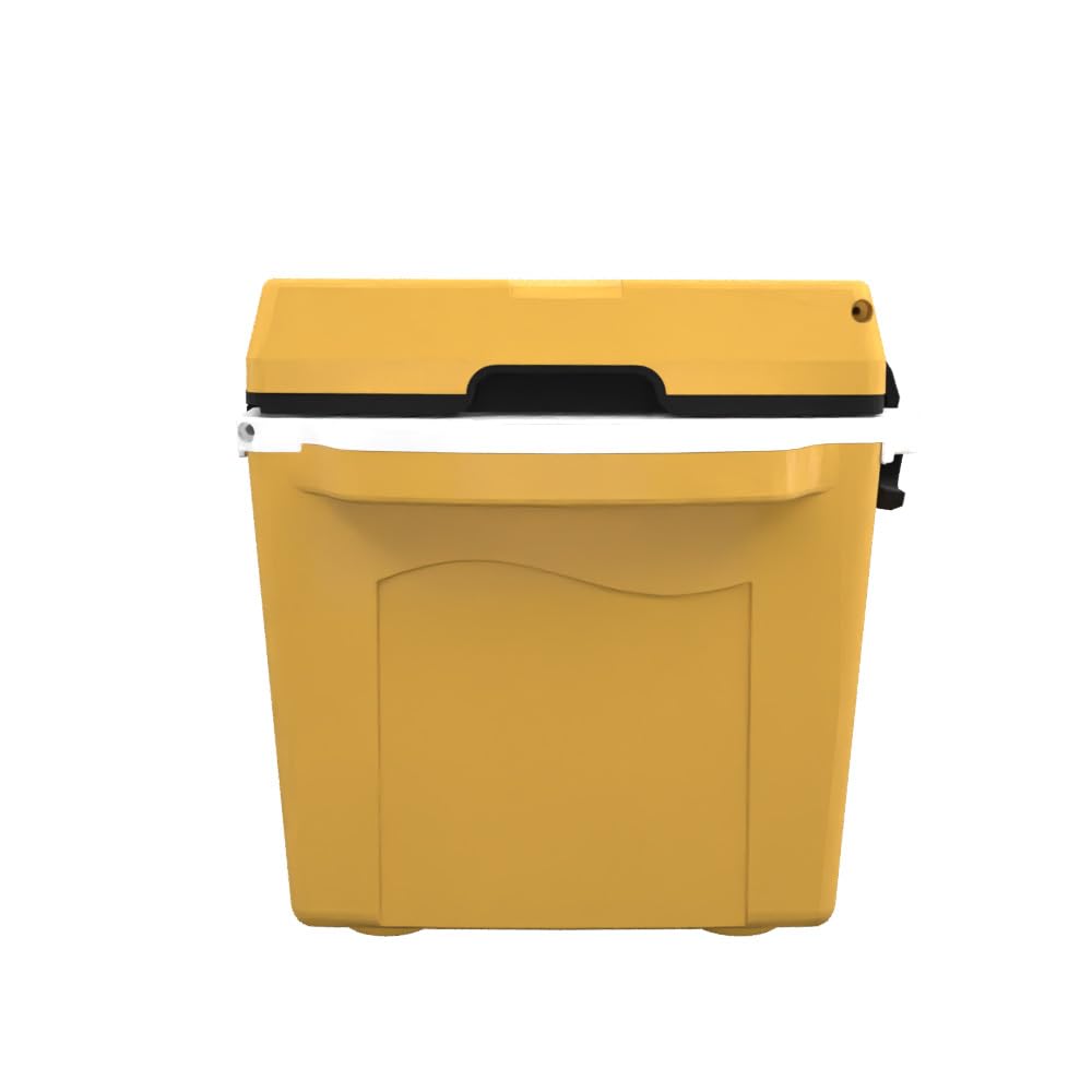 Caterpillar Cat Yellow 27-Quart Cooler - Heavy-Duty Portable Ice Chest for Camping, Picnics, and Outdoor Adventures