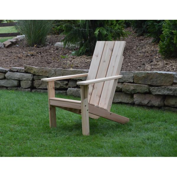 Premium Western Red Cedar Modern Adirondack Chair - Weather-Resistant Outdoor Patio Furniture for Garden, Poolside & Backyard Relaxation