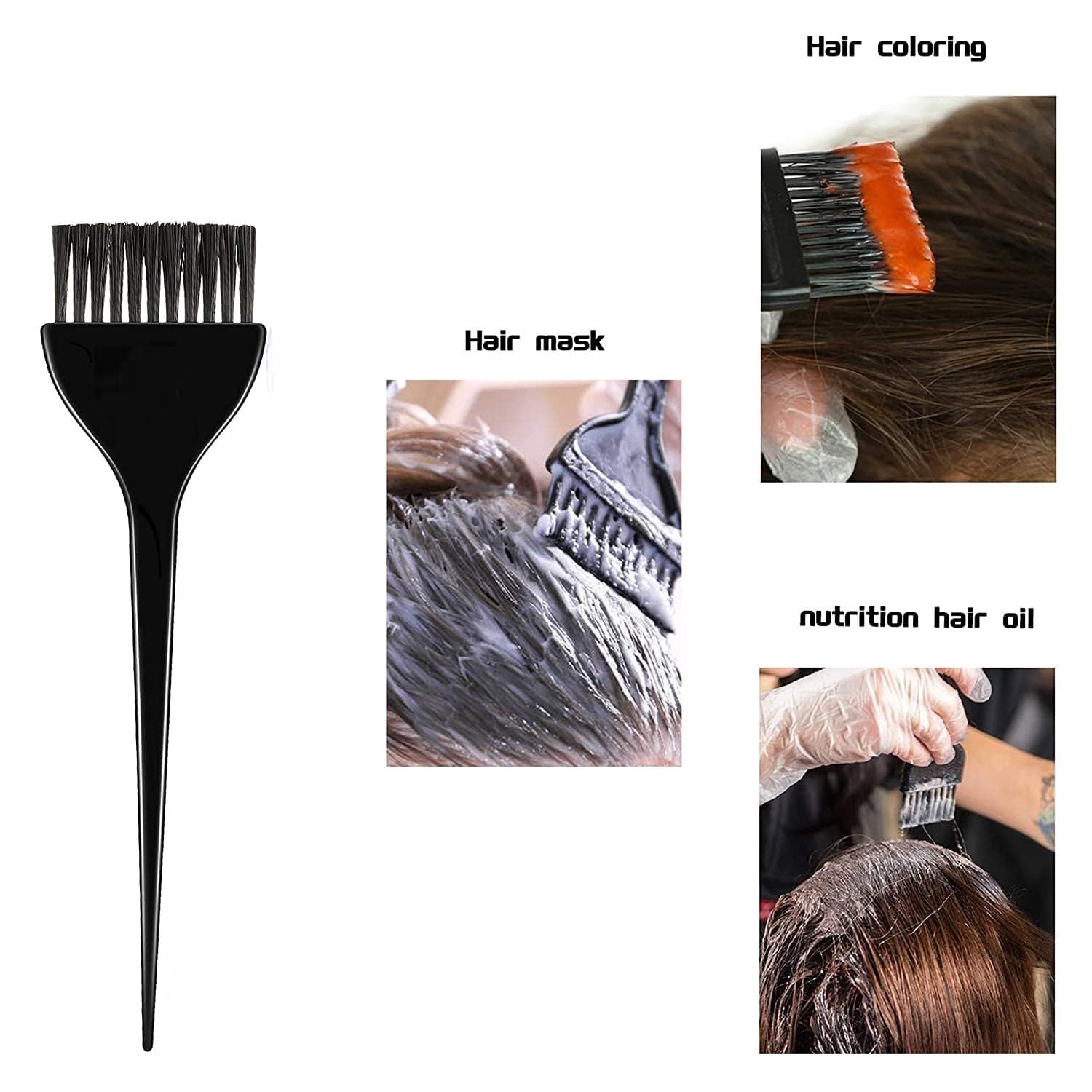 ZAUKY Professional Face Pack & Hair Color Brush Combo Set - 1 Face Brush & 2 Hair Dye Brushes for Salon & Home Use | Perfect for Facials, Hair Coloring, Mehndi Application & Beauty Treatments