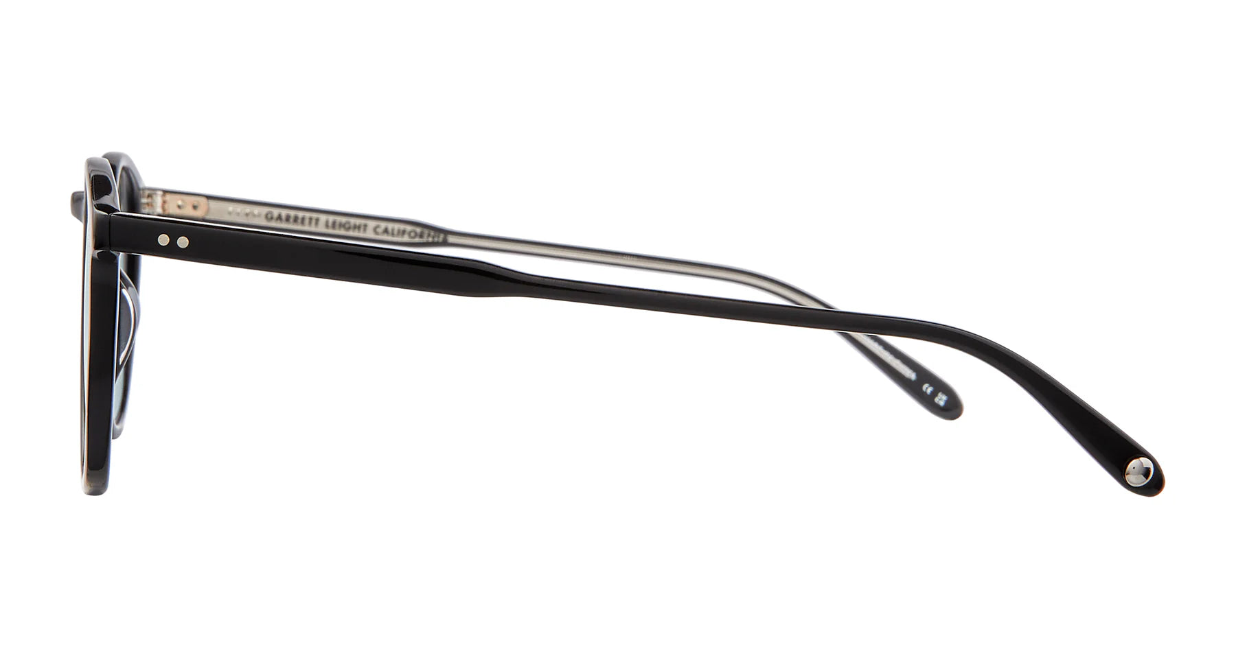 Garrett Leight Kinney 2007 Black Semi Flat Pure Blue Smoke Sunglasses - Stylish UV Protection for Men & Women - Perfect for Outdoor Activities, Driving & Fashion Accessories