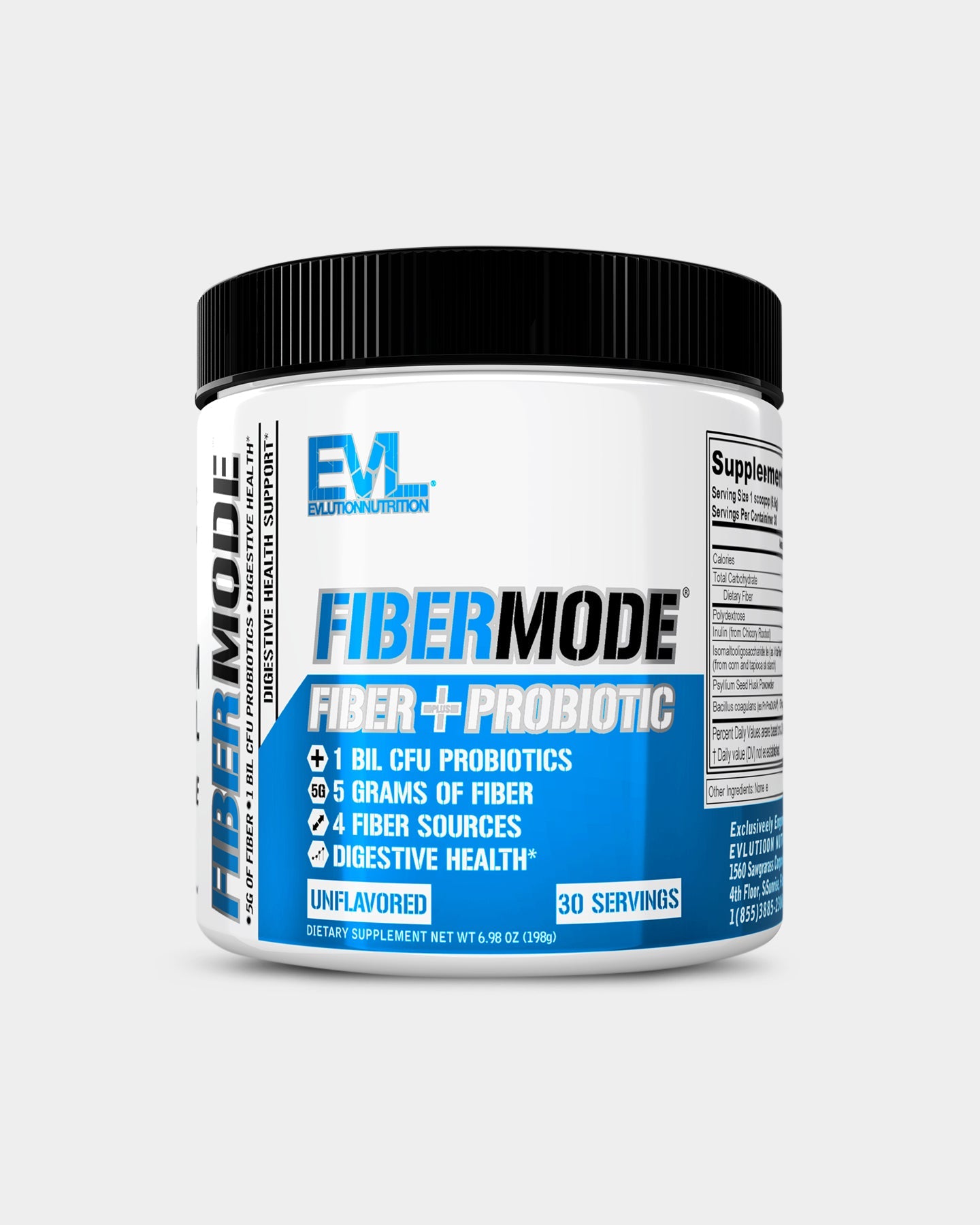 EVLUTION NUTRITION FiberMode Fiber + Probiotic Supplement for Digestive Health - Supports Gut Health & Regularity - Ideal for Weight Management & Daily Wellness Routine