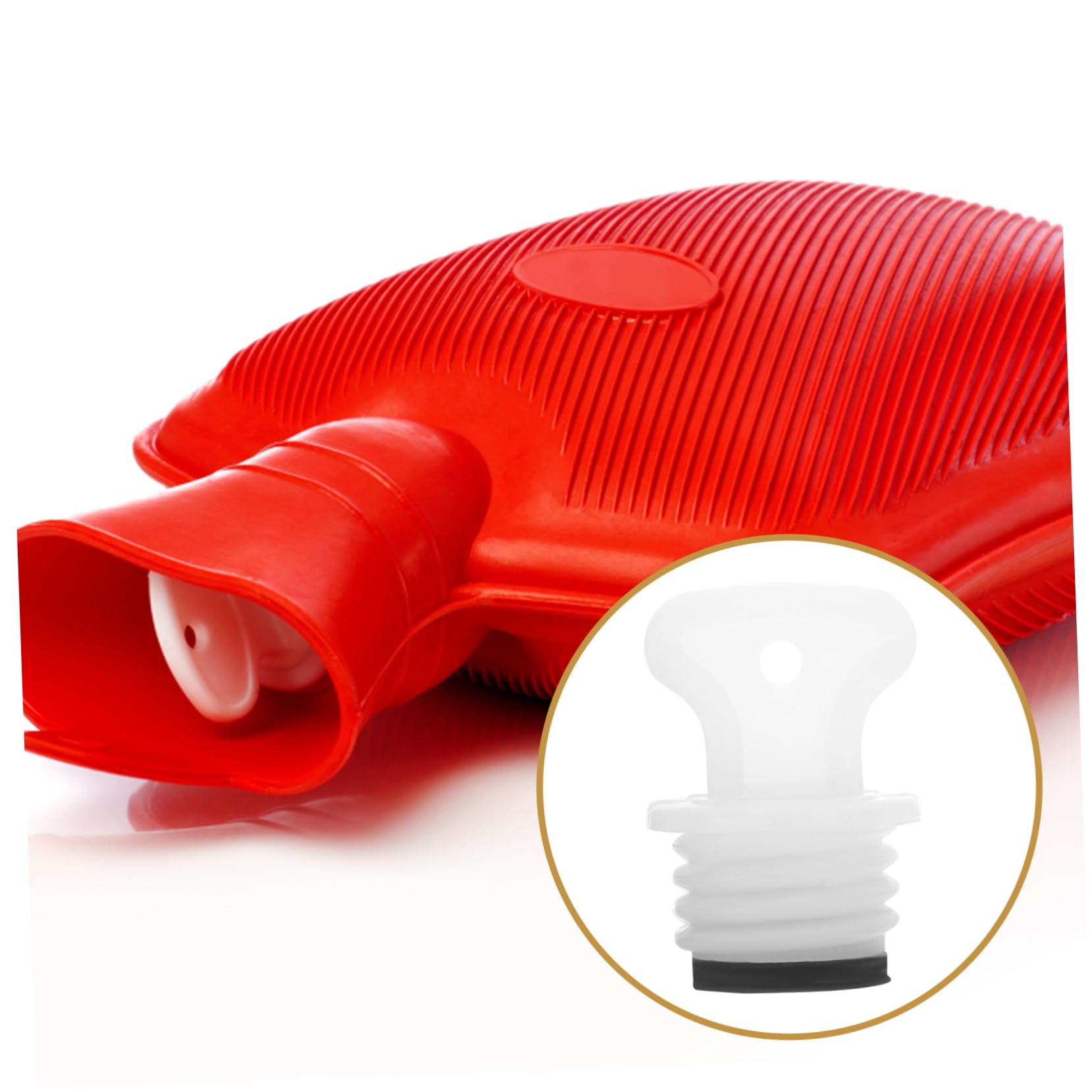 2-Pack Reusable Silicone Hot Water Bottle Stoppers - Leak-Proof Lid Cover for Kettles, Thermos & Hot Bags - Perfect for Travel, Camping & Home Use